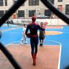 Videos: Spider-Man Takes Break From Filming To Shoot Hoops With Kids